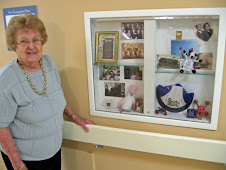 Her Display cabinet in the hall.