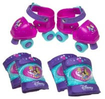 Disney Princess Toddler Adjustable Skates (knee pads) Combo Set