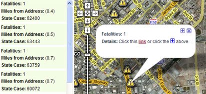 screen shot of saferoadmaps