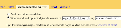Trin 8: Send al Gmail-post videre til den rigtige emailadresse