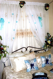 Bedroom deco - baby blue+white
