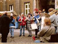 Band at a Berlin Christmas market