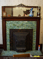 Parlor fireplace in an old house, Hopkinsville, KY