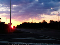Bright sunset over Hopkinsville, KY