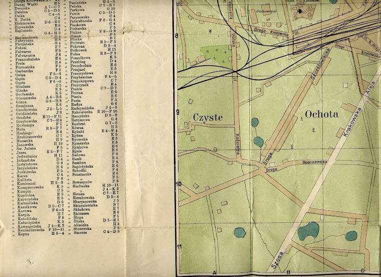 plan Warszawy z 1916 roku