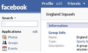 The England Squas group on Facebook