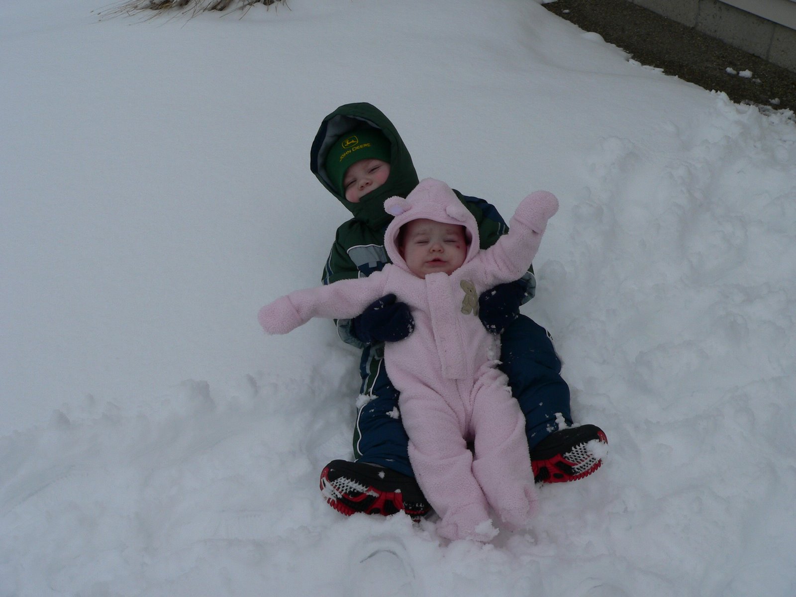 Zach and Izzy in the snow!