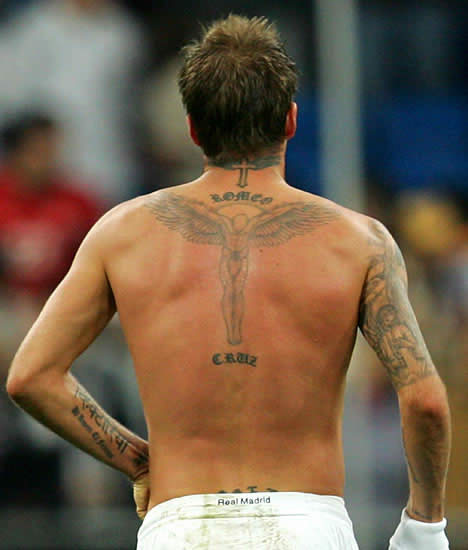 David Beckham Tattoo Stencil