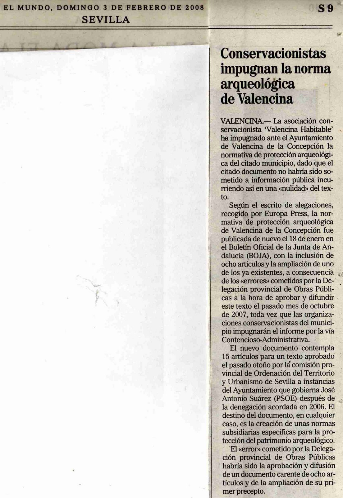 [2008+02+03+EL+MUNDO+CONSERVACIONISTAS+IMPUGNAN+LA+NORMATIVA+ARQUEOLÃ“GICA+DE+VALENCINA.jpg]