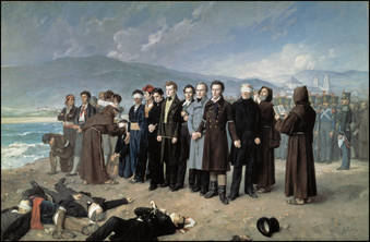 Fusilamiento de Torrijos y sus compañeros en las playas de Málaga, de Antonio Gisbert