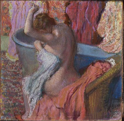 Bañista secandose o despues del baño, de Degas