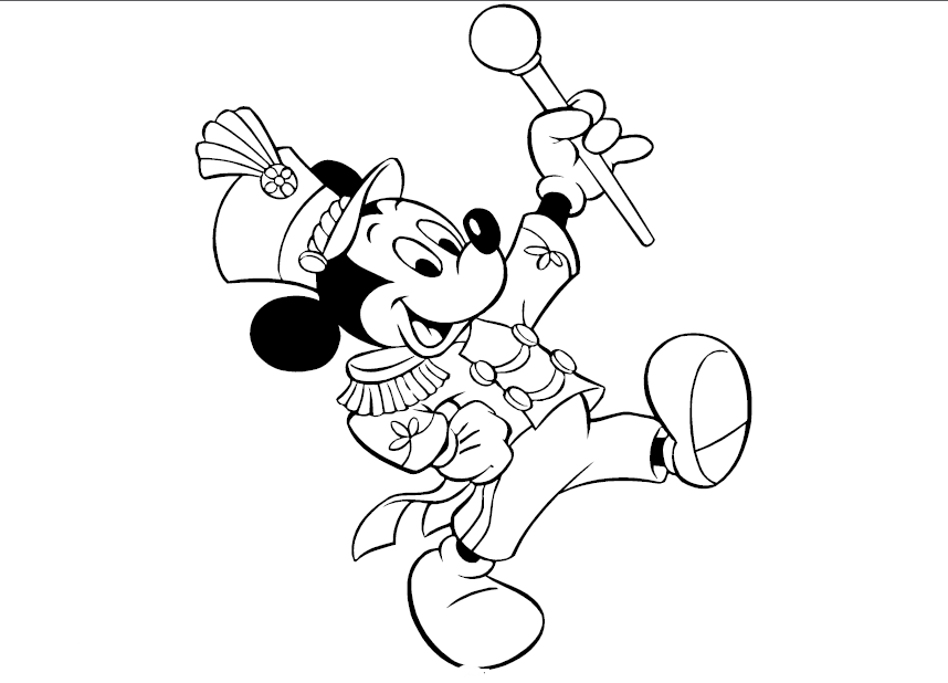 Mickey mouse en el circo para pintar