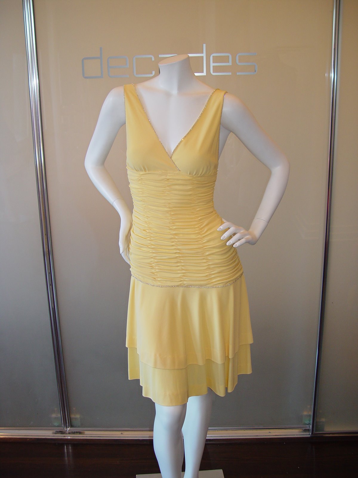 [LORIS+AZZARO+LEMON+HALTER+DRESS+WITH+RUCHED+JERSEY+AND+TIERED+SKIRT+C+80S.JPG+(1).JPG]