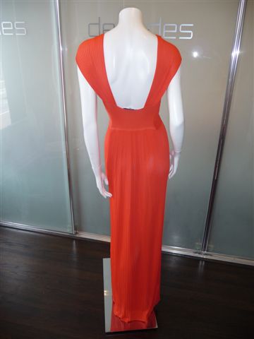 [THIERRY+MUGLER+CORAL+VISCOSE+KNIT+GOWN+W+LUCITE+RING+-+3.JPG]