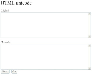 HTML unicode convert editor