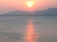 Sunset across Chalong Bay (near the Beach Bar)