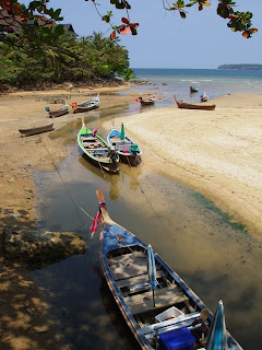 Boats at Kamala near the temple