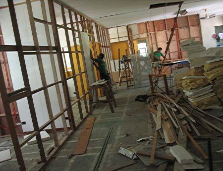 Alingal Hall construction, part 1