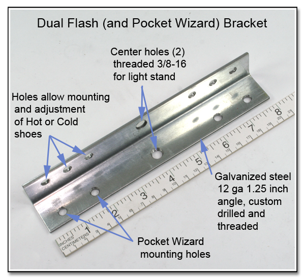 DF1042: Dual Flash Bracket - Plain Steel