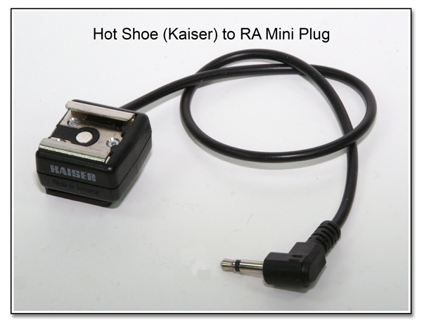 Hot Shoe (Kaiser) to RA Mini Plug