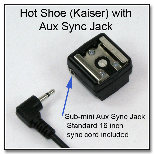Hot Shoe (Kaiser) with Aux Sync Jack