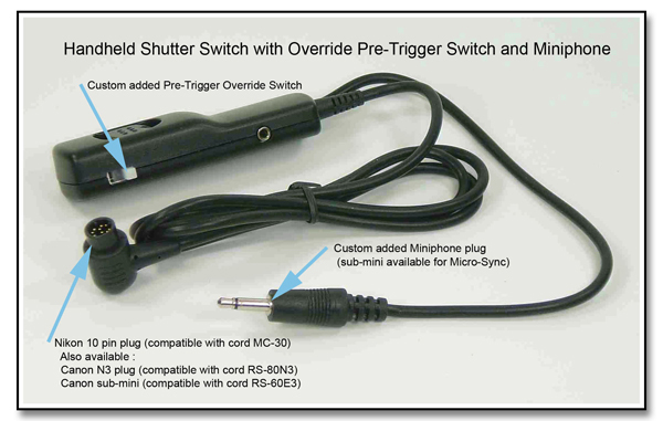 PT1017: Pre-Trigger Cable Combo Unit - Remote Cord with Built In Override Switch