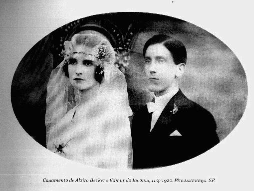 casamento de alzira becker e edmundo yáconis - 11.04.1920 - pirassununga - sp