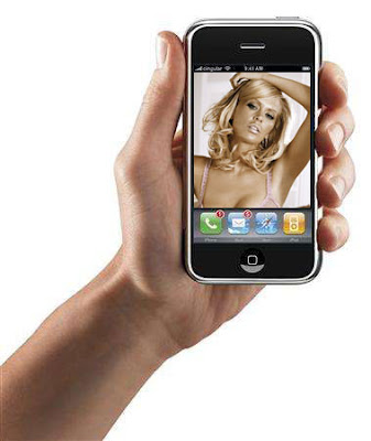[Picture of Jenna Jameson on an Iphone]