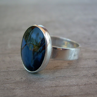 blue pietersite ring