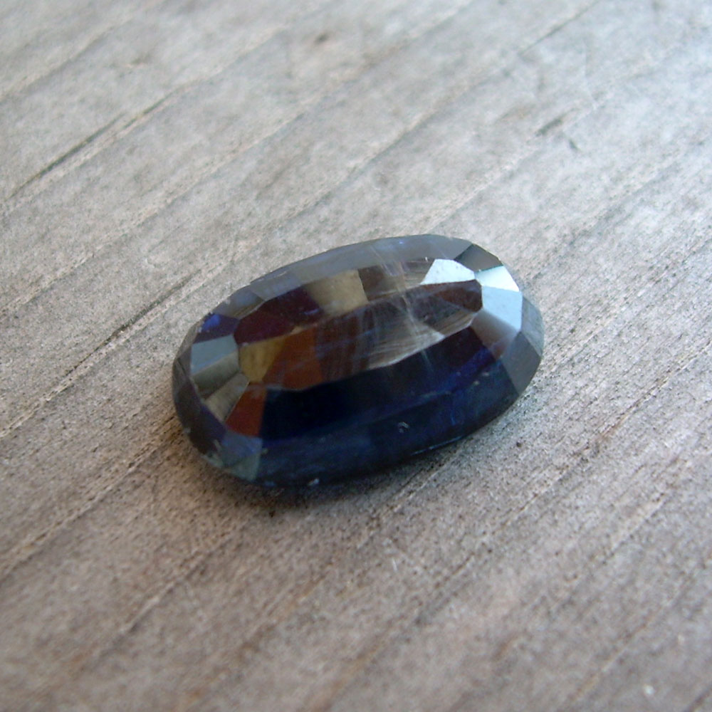 faceted kyanite cabochon