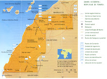 Mapa penetración muro marroquí en Mauritania