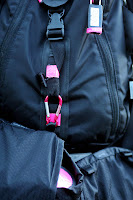 a close-up of a black backpack