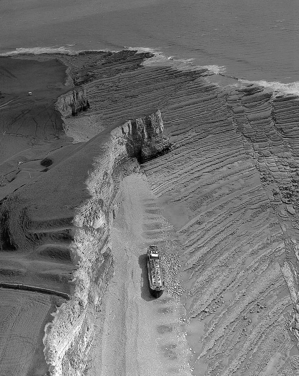 Wreck of the Tanker BP Driver off Nash Point