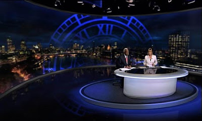 News at Ten with it's London-themed set