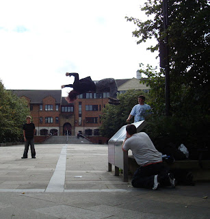 Parkour in Belfast Writer's Square