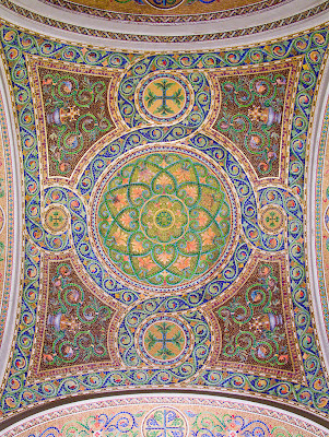 Cathedral Basilica of Saint Louis, in Saint Louis, Missouri - west ambulatory ceiling
