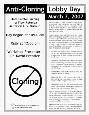 Anti-Cloning Lobby Day