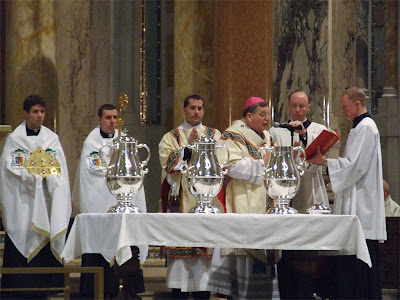 Roman Catholic Cathedral Basilica of Saint Louis, in Saint Louis, Missouri, USA - Archbishop Burke consecrates holy oils at Chrism Mass, on Holy Thursday, 2007