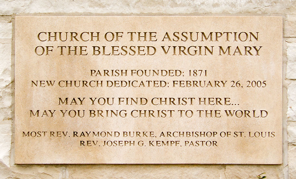 [Assumption+Catholic+Church,+in+O'Fallon,+Missouri+-+cornerstone+of+new+church.jpg]