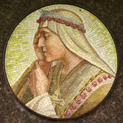 Shrine of Our Lady of Sorrows, in Starkenberg, Missouri, USA - Mosaic of the Blessed Virgin Mary, as Our Lady of Sorrows