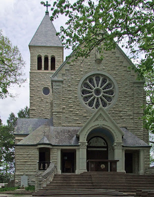 Shrine of Our Lady of Sorrows, in Starkenberg, Missouri, USA - exterior front