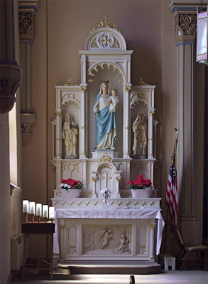 Saint Paul Roman Catholic Church, in Saint Paul, Missouri, USA - altar of the Blessed Virgin Mary