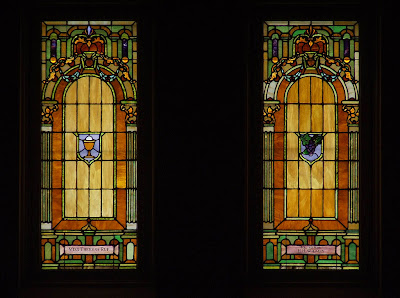 Saint Charles Borromeo Roman Catholic Church, in Saint Charles, Missouri, USA - yellow stained glass windows