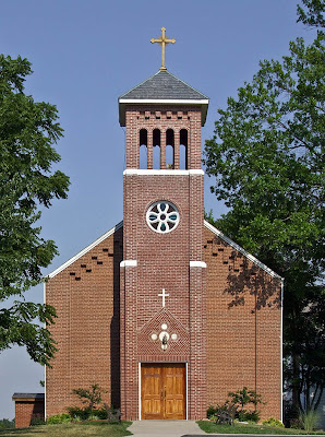 Holy Family Roman Catholic Church, in Port Hudson, Missouri, USA - exterior