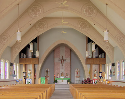 Immaculate Conception Roman Catholic Church, in Union, Missouri, USA - nave