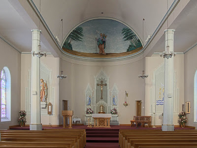 Saint Joseph Roman Catholic Church in Neier, Missouri, USA - nave