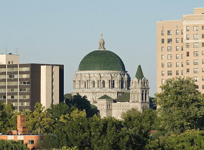 Cathedral Basilica of Saint Louis, in Saint Louis, Missouri, USA - exterior view from a distance