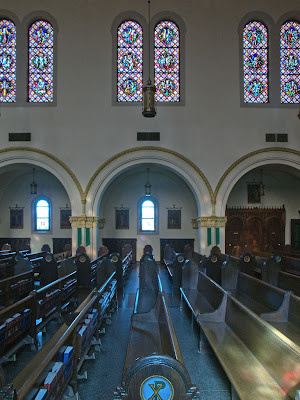 Saint George Roman Catholic Church, in Affton, Missouri, USA - view of side of nave