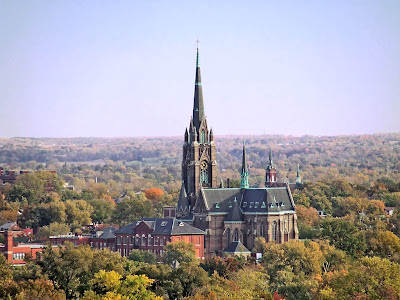 Saint Francis de Sales Oratory, in Saint Louis, Missouri, USA - view from the Compton Heights Water Tower