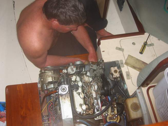 Working on the engine